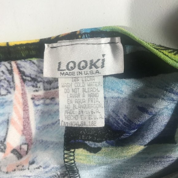 LOOKI USA Vintage Tropical Stretch Tank Small/Medium - Picture 9 of 12